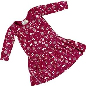 Little Bird Collection by Nohi Kids Dress 6–12M Woodland Animals Organic Bamboo